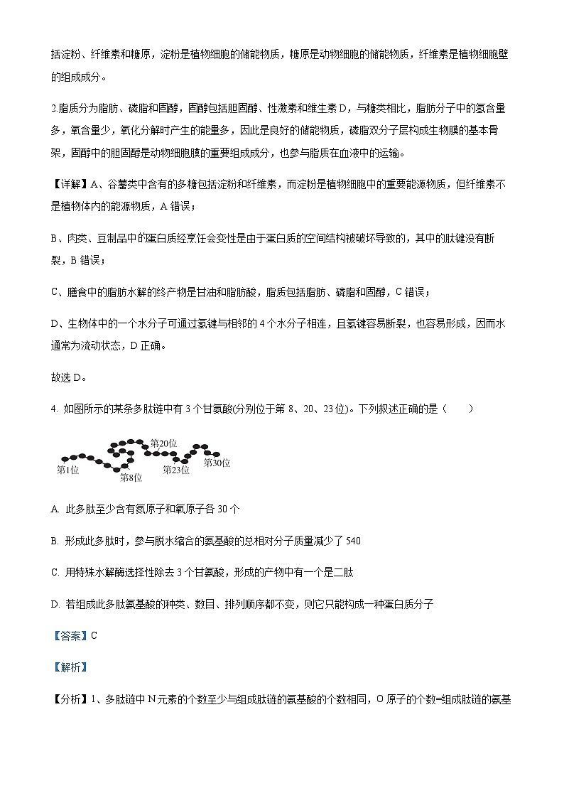 2022-2023学年浙江省杭州市学军中学海创园学校高一下学期期中生物试题含答案03