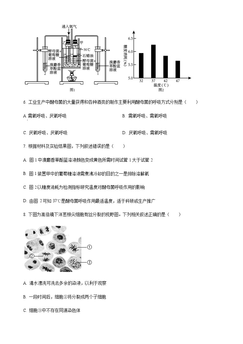 2022-2023学年浙江省衢州市高一下学期期末教学质量检测生物试题含答案03