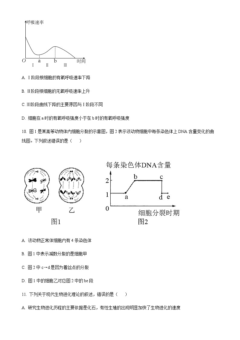 四川省宜宾市四中2022-2023学年高一6月期末生物试题  Word版无答案第3页