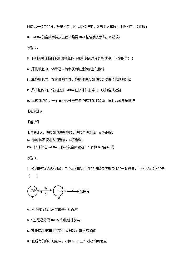 2022-2023学年山东省泰安市新泰市第一中学（老校区）高一下学期第二次段考考试生物试题含答案03
