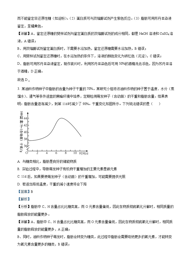 四川省仁寿第一中学南校区2023-2024学年高三生物上学期第一次调研试题（Word版附解析）第2页