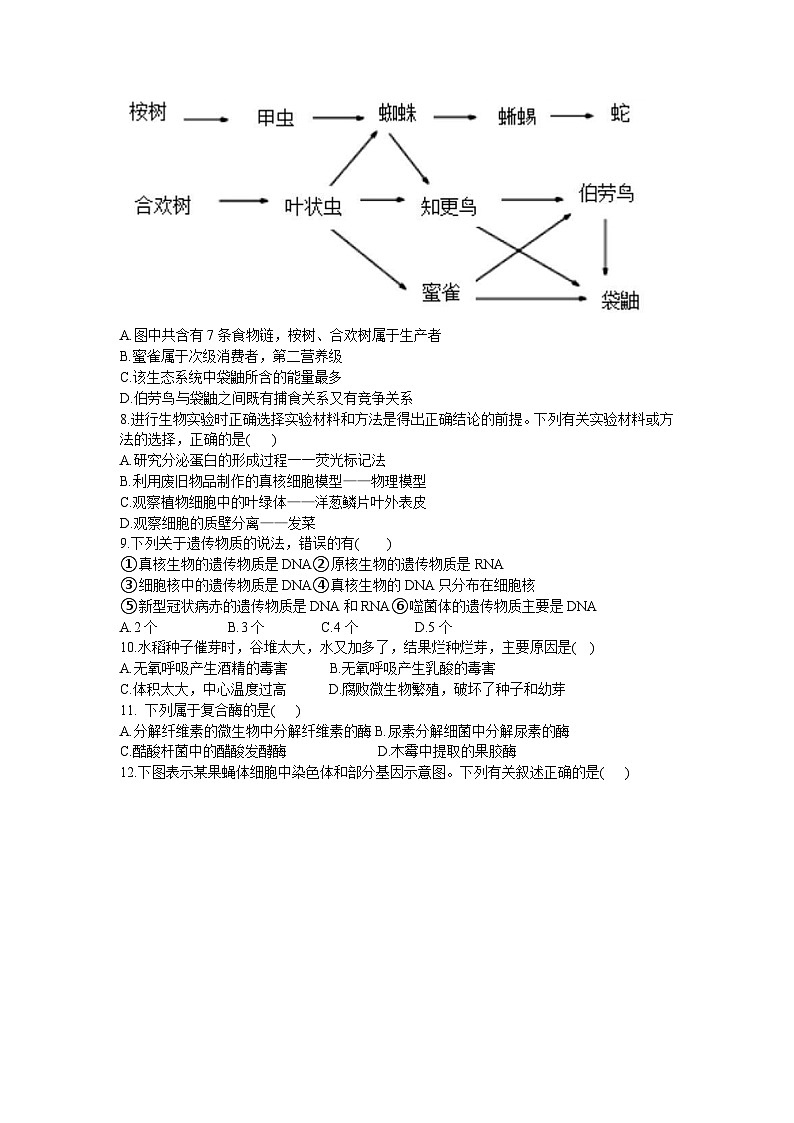 江苏省苏南名校2023-2024学年高三上学期9月抽查调研生物试题第2页