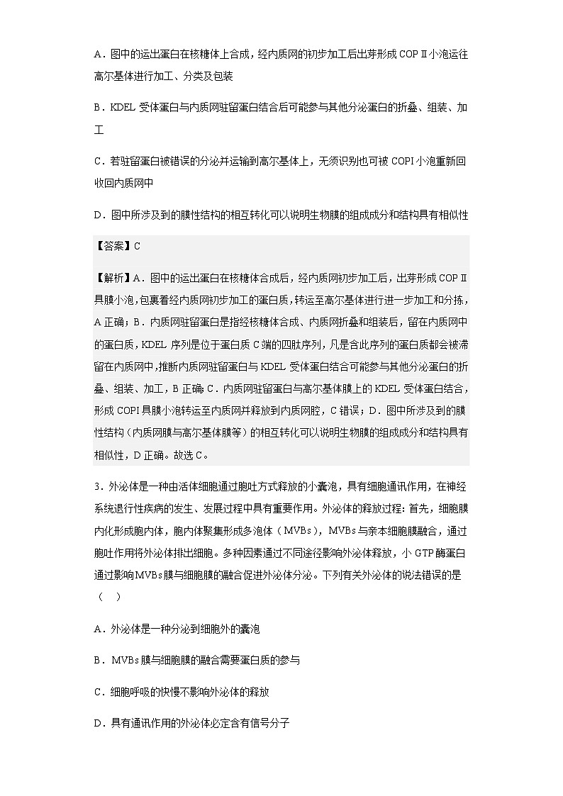 2022-2023学年山东省枣庄市三中高三上学期开学考试生物试题含答案02