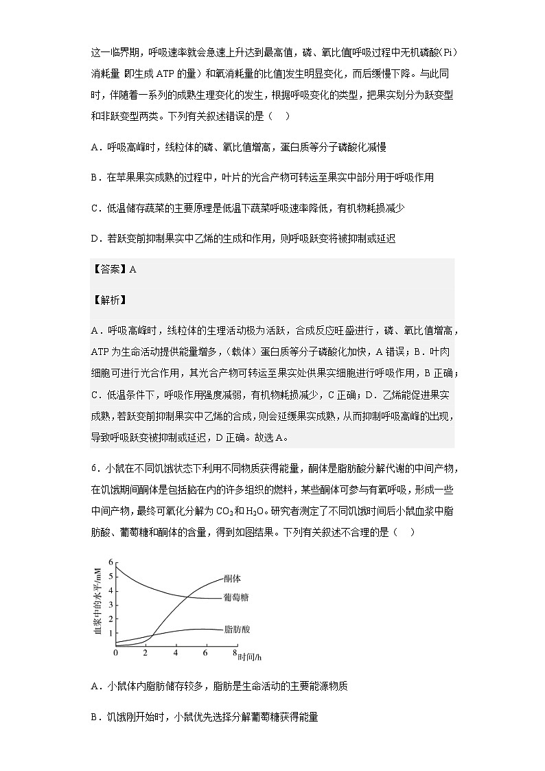 2022-2023学年安徽省卓越县中联盟高三上学期开学考试生物试题含答案03
