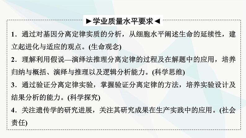 2024届高考生物一轮复习第5单元第14课基因的分离定律课件02