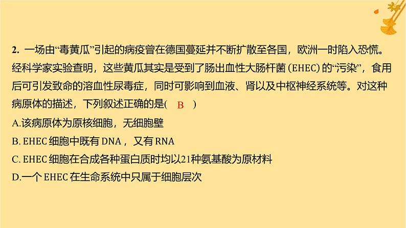 江苏专版2023_2024学年新教材高中生物第1章走近细胞第2章组成细胞的分子章末测评卷课件新人教版必修104