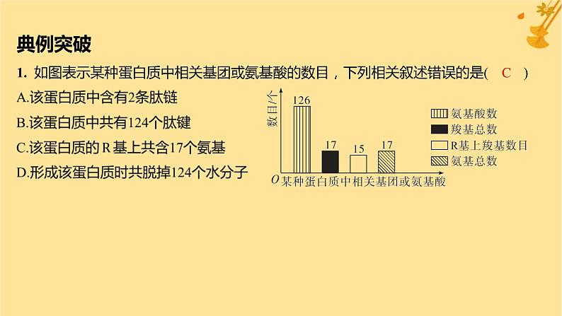 江苏专版2023_2024学年新教材高中生物第2章组成细胞的分子微专题一与蛋白质的合成和水解过程相关的计算课件新人教版必修104