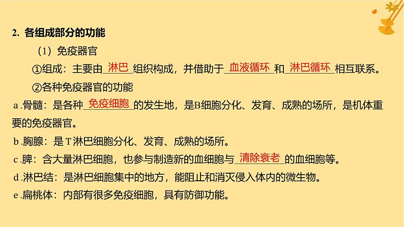 江苏专版2023_2024学年新教材高中生物第4章免疫调节第1节免疫系统的组成和功能课件新人教版选择性必修106