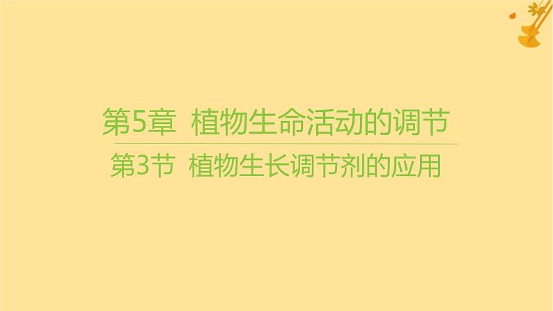 江苏专版2023_2024学年新教材高中生物第5章植物生命活动的调节第3节植物生长调节剂的应用课件新人教版选择性必修101