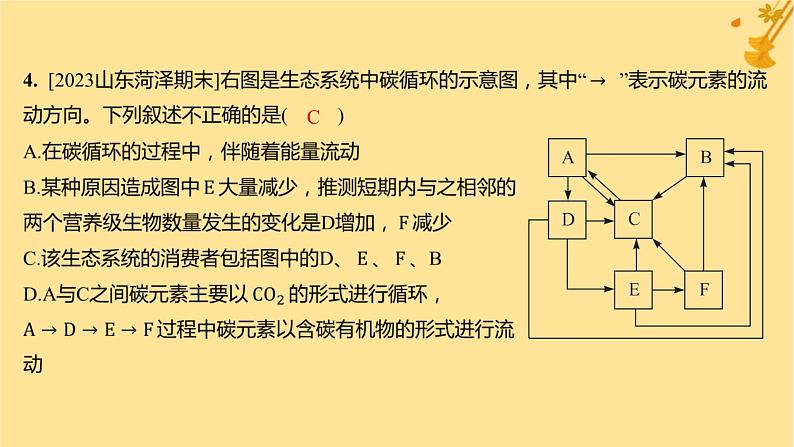 江苏专版2023_2024学年新教材高中生物第3章生态系统及其稳定性第3节生态系统的物质循环分层作业课件新人教版选择性必修2第7页