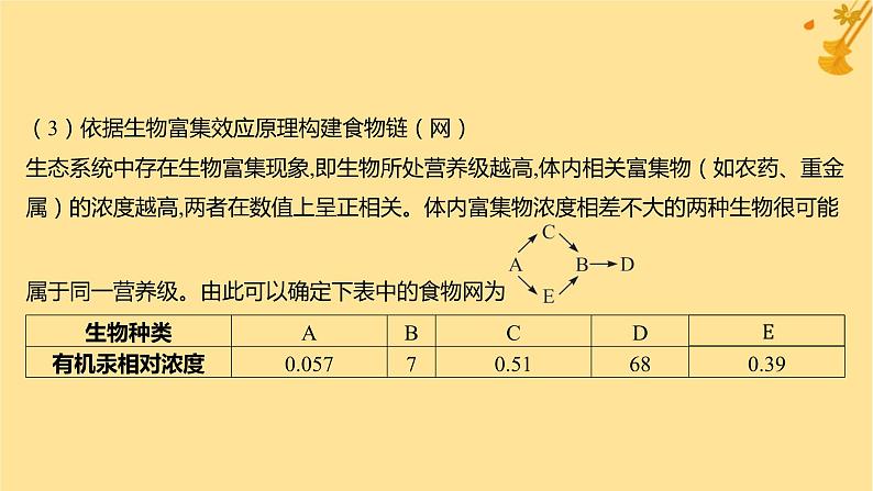 江苏专版2023_2024学年新教材高中生物第3章生态系统及其稳定性微专题2食物链网的构建和能量流动分析课件新人教版选择性必修204