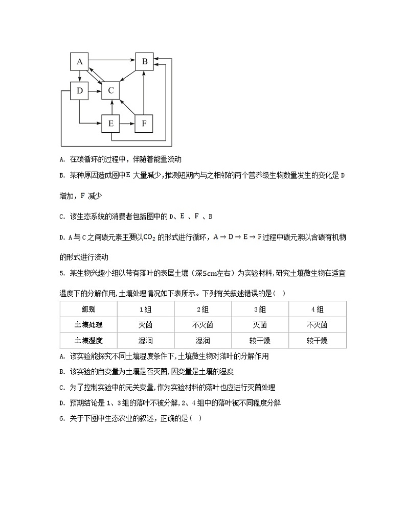 江苏专版2023_2024学年新教材高中生物第3章生态系统及其稳定性第3节生态系统的物质循环分层作业新人教版选择性必修203