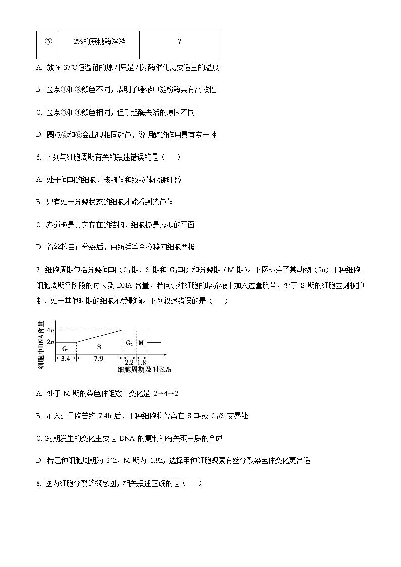 2022-2023学年重庆市沙坪坝区南开中学高三12月月考生物试题含答案03
