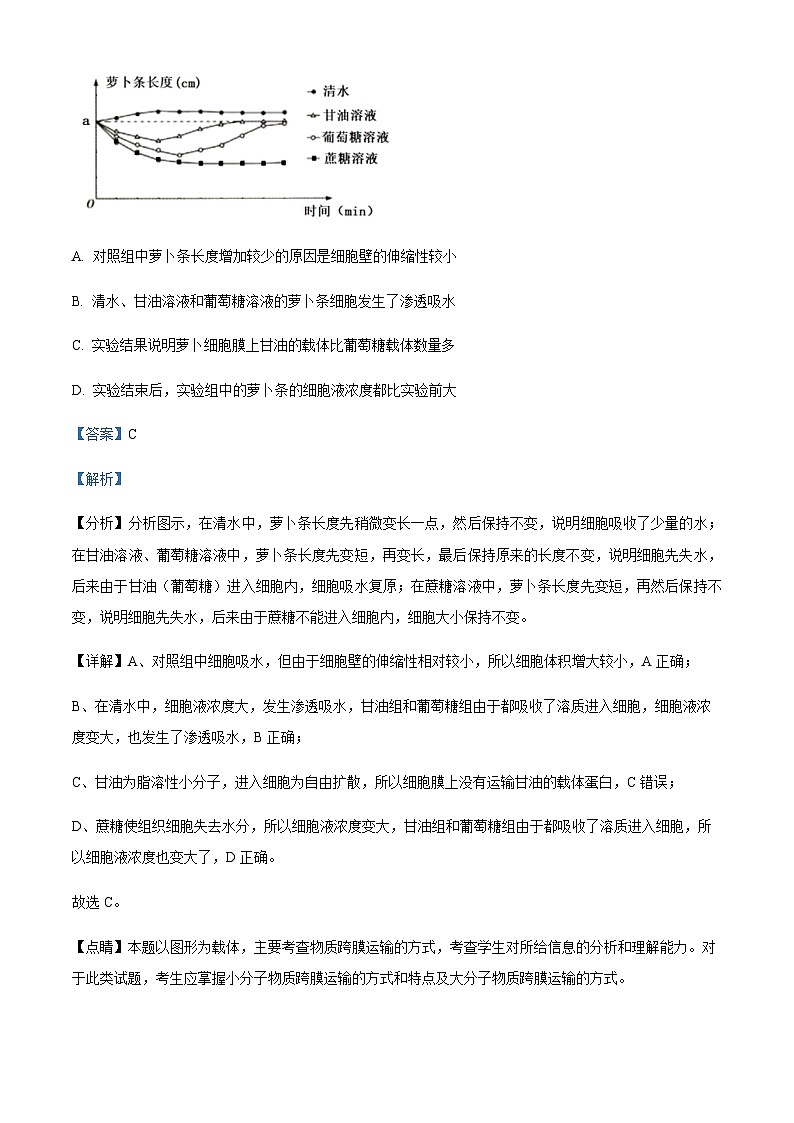 重庆市长寿中学校2022-2023学年高三12月月考生物试题  Word版含解析第2页