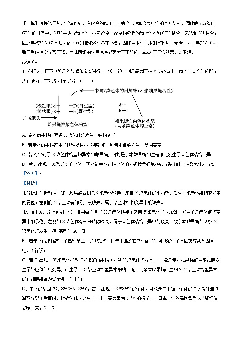 湖南省长沙市湖南师范大学附属中学2024届高三生物上学期月考（一）试题（Word版附解析）第3页