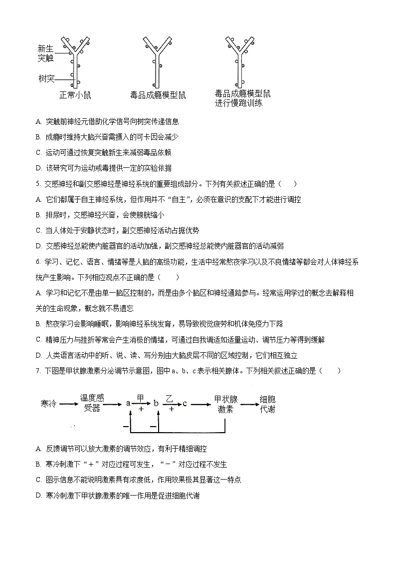 2023嘉兴海盐二中高二下学期期中生物试题含解析02