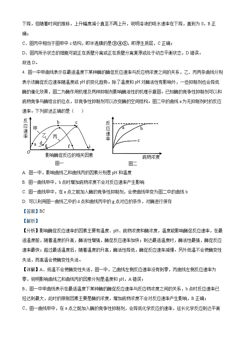 湖北省宜昌市长阳土家族自治县第一中学2023-2024学年高二生物上学期9月月考试题（Word版附解析）03