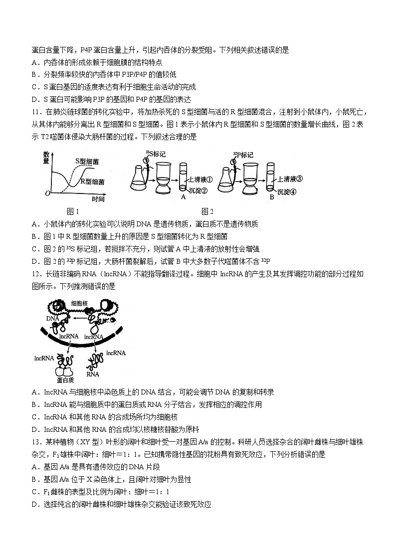 河北省部分高中学校2023-2024学年高三9月联考生物试题第3页