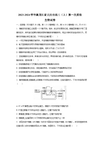 2023-2024学年黑龙江省大庆市高三（上）第一次质检生物试卷（含解析）