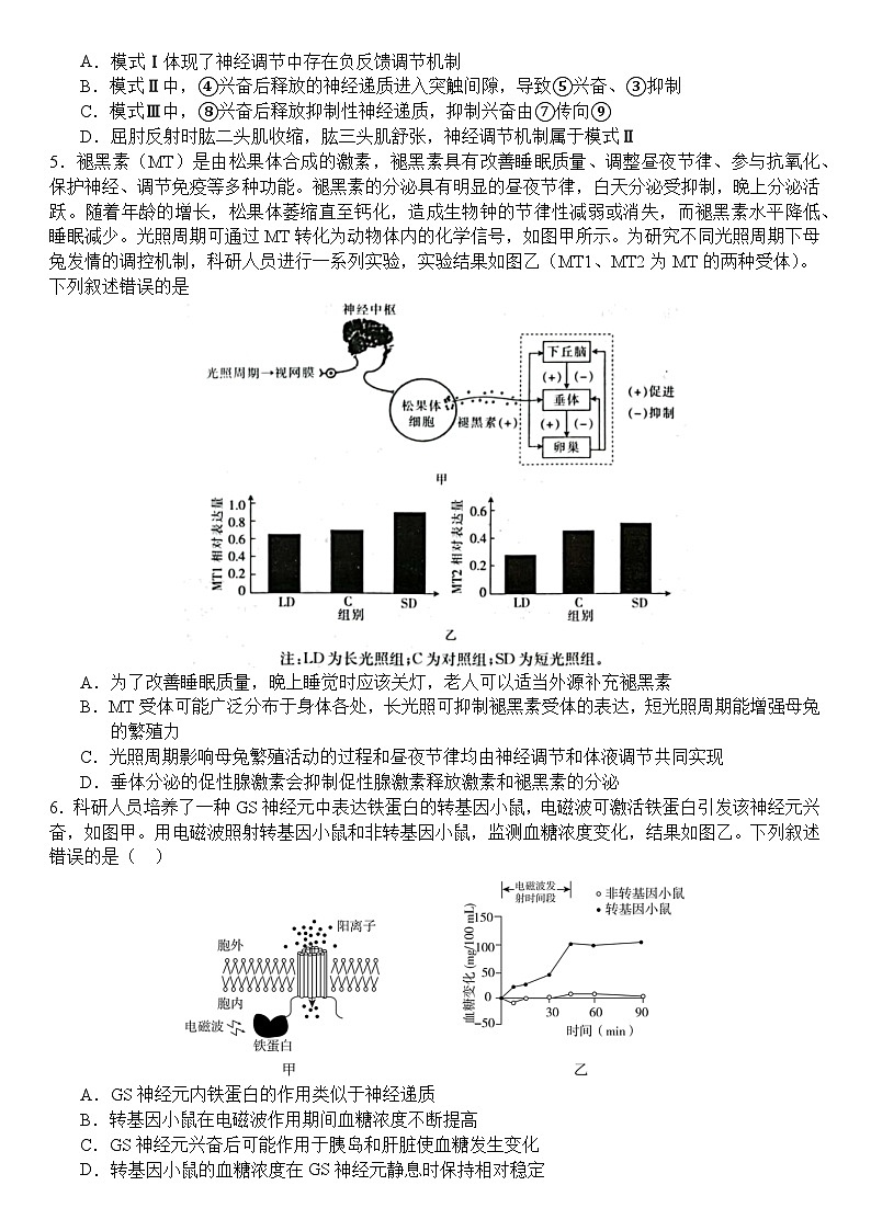 湖北省武汉市第二中学2023-2024学年高二上学期10月阶段性检测生物试题第2页