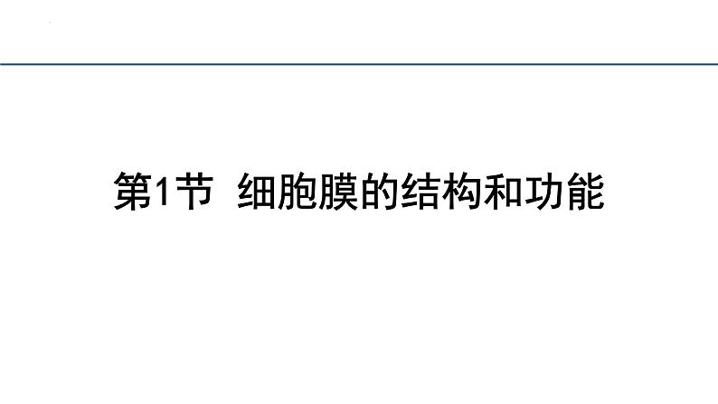 3.1细胞膜的结构和功能 课件 2023——2024学年高一上学期生物人教版必修1第2页