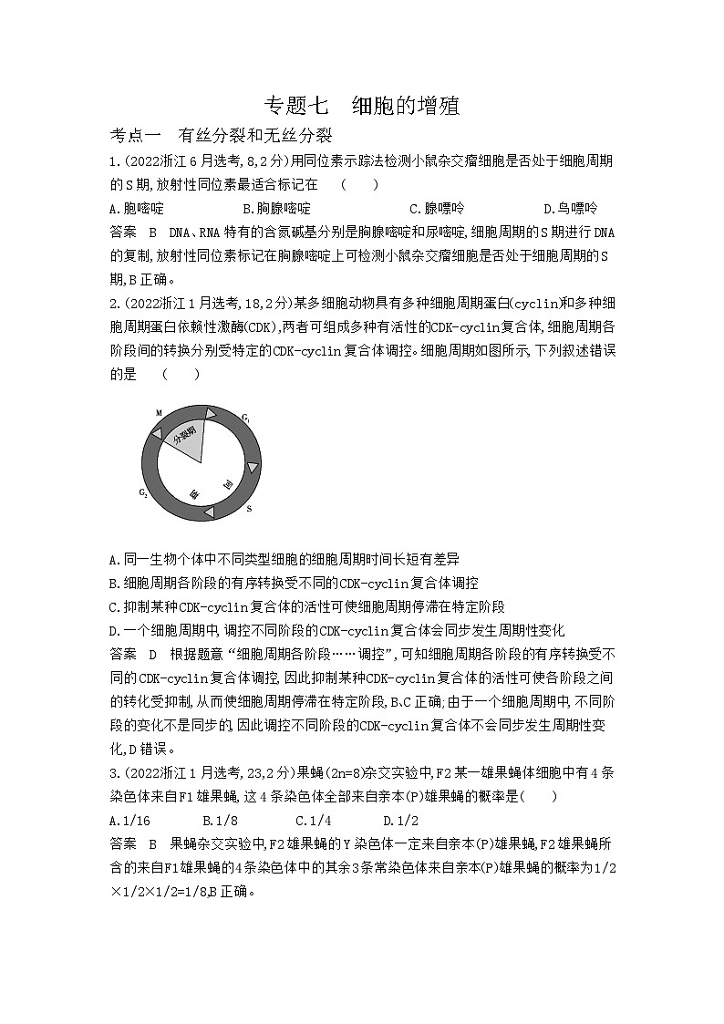 7_专题七细胞的增殖01