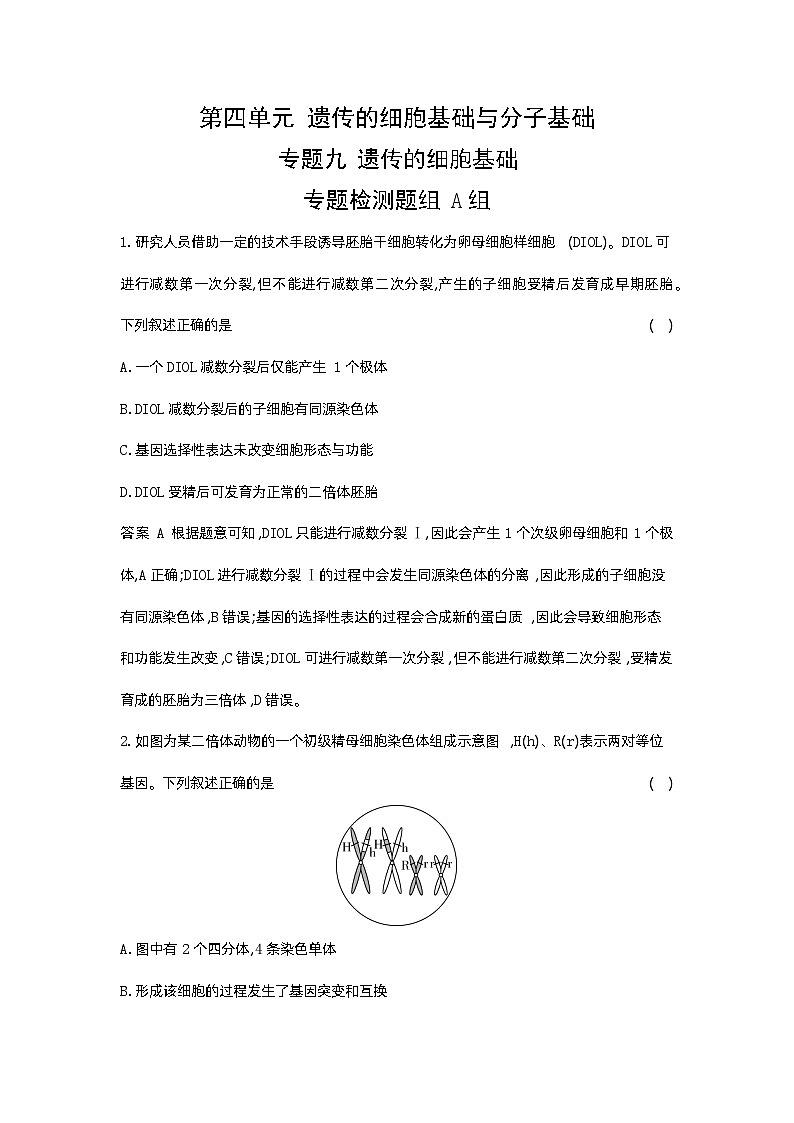 1_09-专题九  遗传的细胞基础第1页