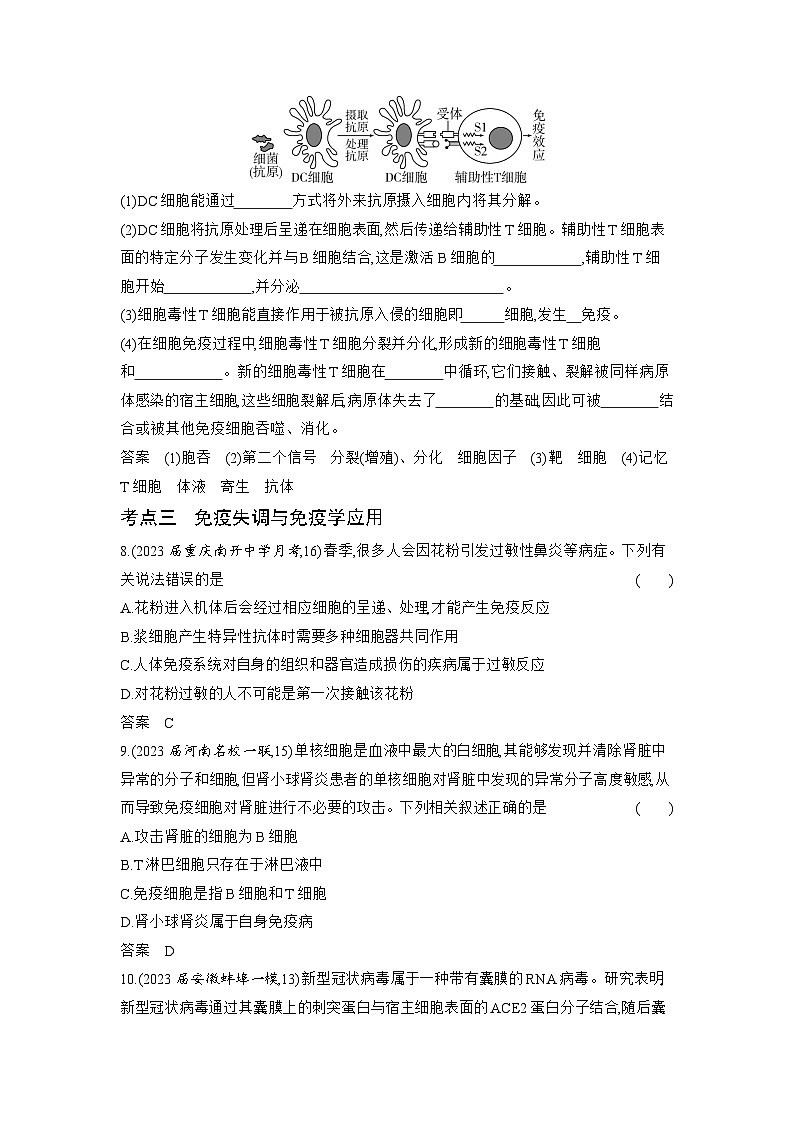 1_19-专题十九　免疫调节（分层集训word）第3页