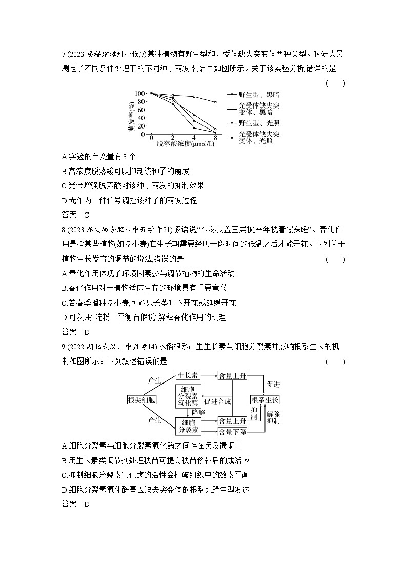 1_20-专题二十　植物生命活动的调节（分层集训word）第3页