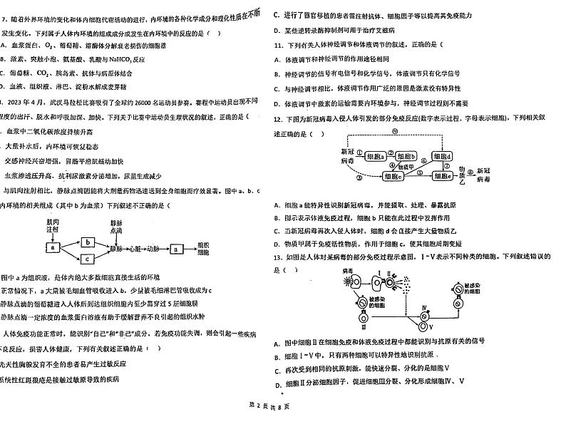 吉林省长春市文理高中有限责任公司2023-2024学年高二上学期10月月考生物试题第2页