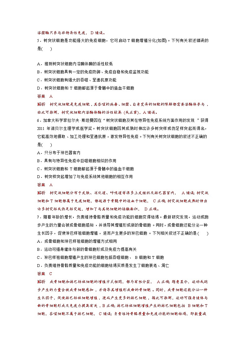【期中模拟卷】（人教版2019）高二上学期生物 选择性必修1 第4章 免疫调节测试卷02