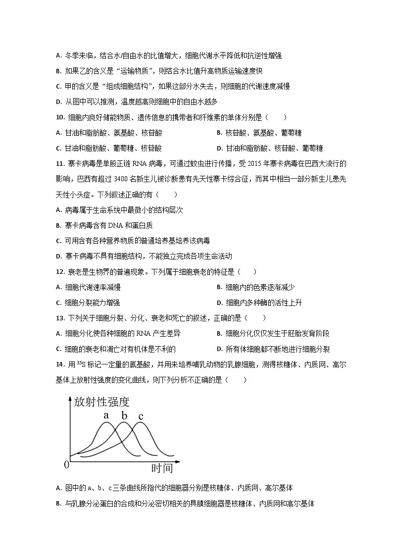 山东省济南第三中学2022-2023学年高一上学期期末生物试题第2页