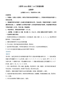 2024山西省部分学校高三上学期10月月考生物试题含解析