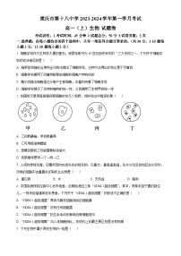 重庆市十八中2023-2024学年高一生物上学期9月月考试题（Word版附答案）