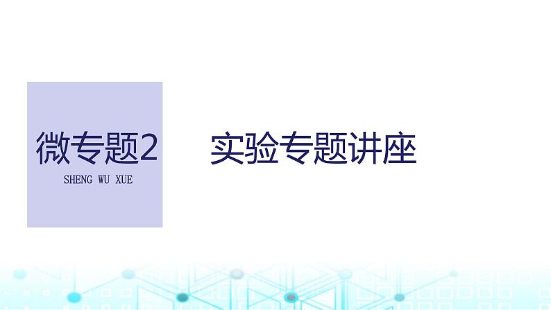 2024届苏教版高中生物一轮复习微专题2实验专题讲座课件第1页