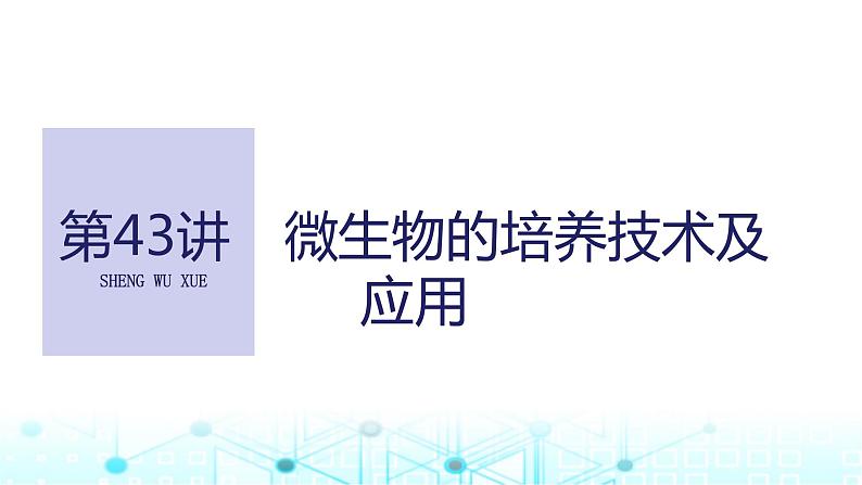 2024届苏教版高中生物一轮复习微生物的培养技术及应用课件第1页