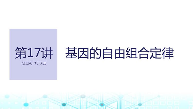 2024届苏教版高中生物一轮复习基因的自由组合定律课件第1页