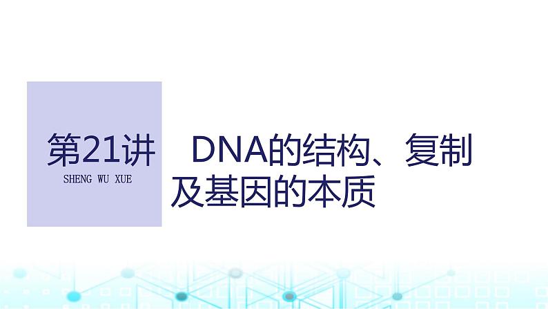 2024届苏教版高中生物一轮复习DNA的结构、复制及基因的本质课件第1页