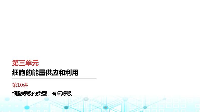 人教版高中生物必修一细胞呼吸的类型、有氧呼吸课件第1页