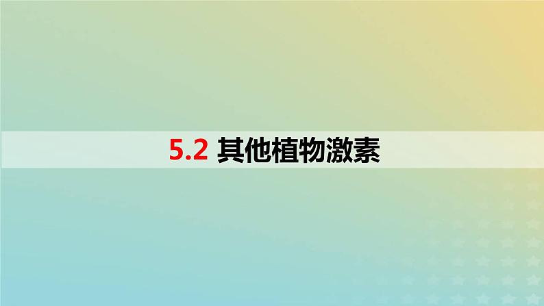 2023_2024学年同步备课精选高中生物5.2其他植物激素课件新人教版选择性必修101