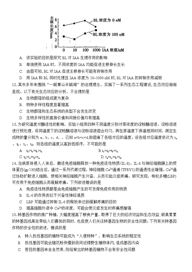 新高考生物模拟练习卷25（含答案）第3页