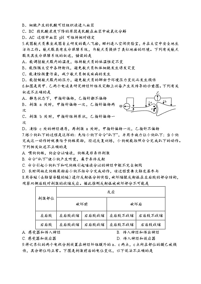 辽宁省辽东教学共同体2023-2024学年高二生物上学期10月月考试题（Word版附答案）第2页