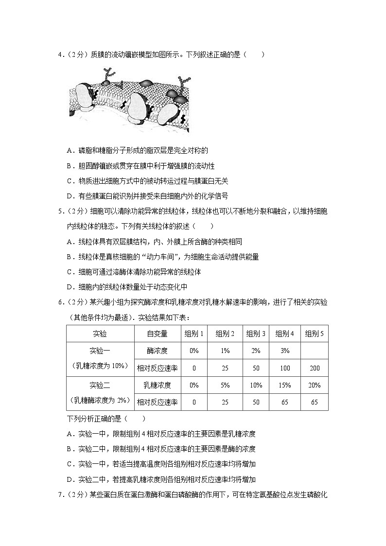 吉林省东北师范大学附属中学2022-2023学年高一上学期阶段考试生物试题（月考）第2页