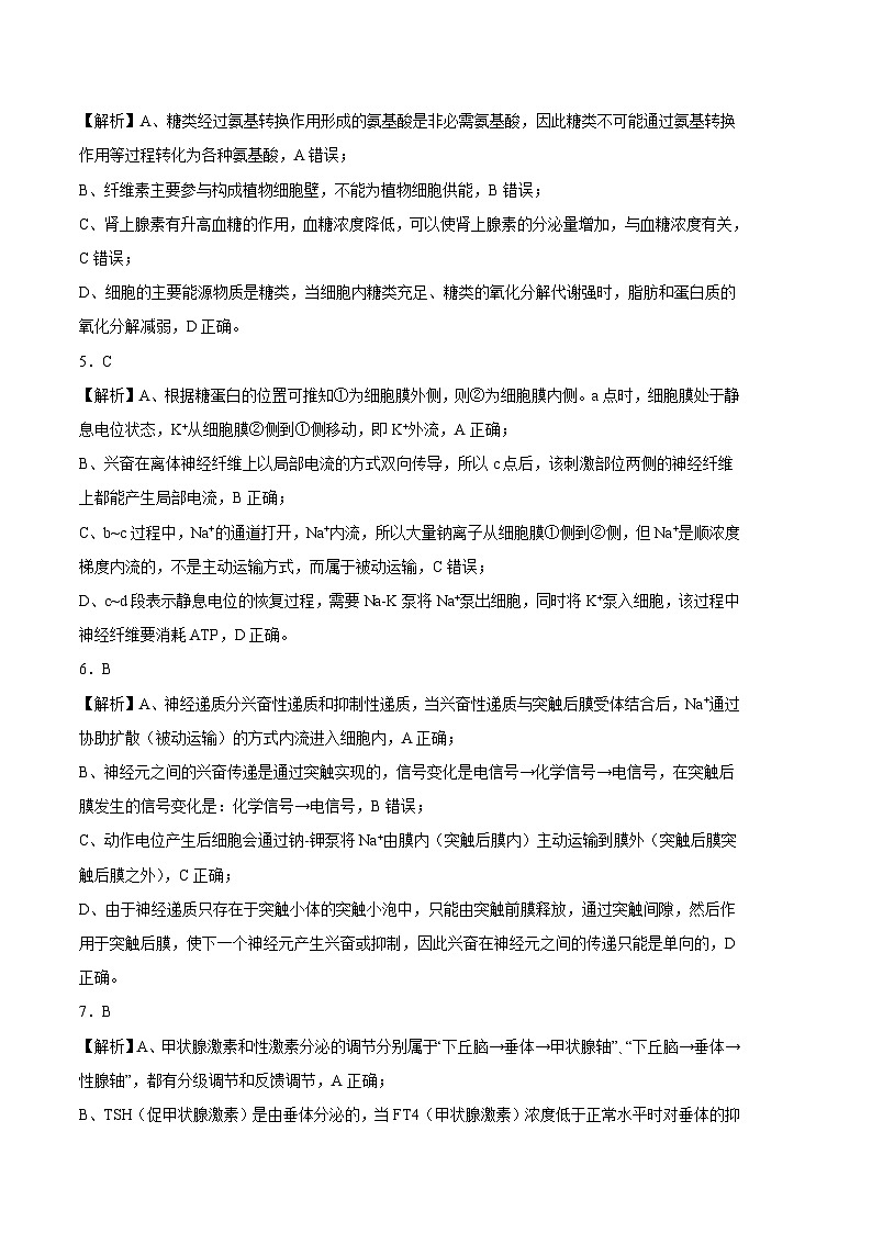 （江苏专用）2023-2024学年高二生物上学期 第一次月考卷.zip02