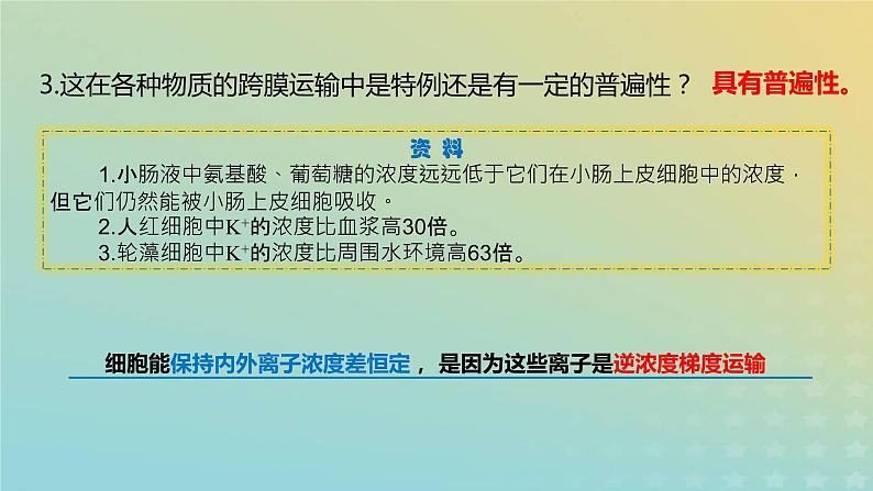 新教材2023年秋高中生物4.2主动运输与胞吞胞吐课件新人教版必修1第3页