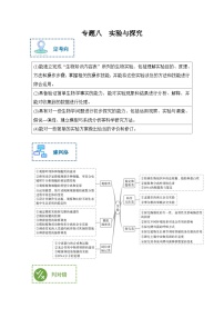 新高考生物二轮复习综合提升训练专题八 实验与探究（含解析）