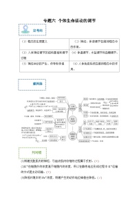 新高考生物二轮复习综合提升训练专题六 个体生命活动的调节（含解析）