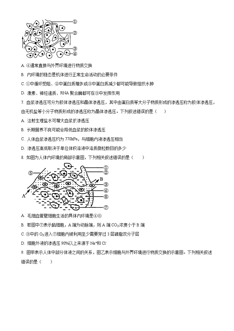 黑龙江省哈尔滨第三中学2023-2024学年高二生物上学期第二次验收考试试题（Word版附解析）第2页