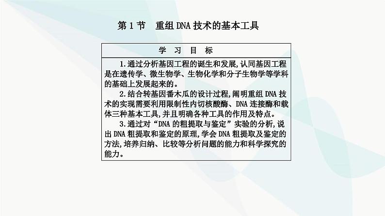 人教版高中生物选择性必修3第3章基因工程第1节重组DNA技术的基本工具课件02