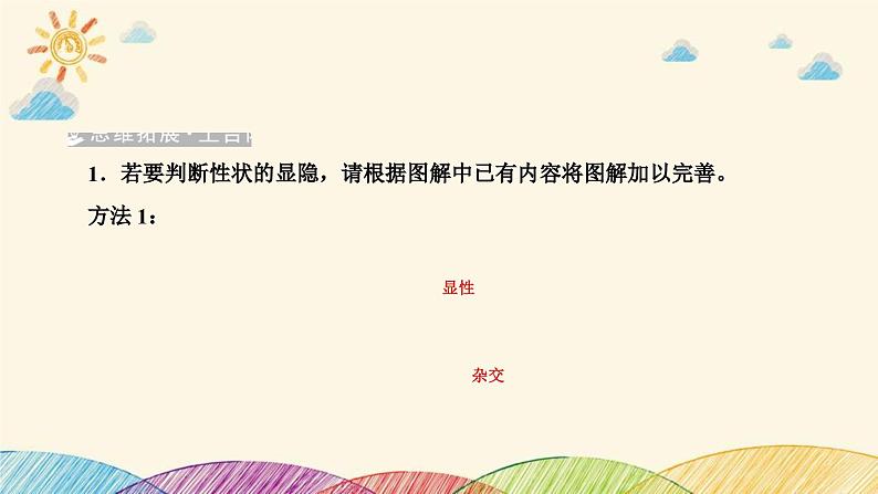 新高考生物二轮重点讲练课件：科学探究之微专题2与遗传有关的实验设计与分析（含解析）第7页